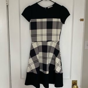 NORDSTROM RACK Soprano dress b&w buffalo check